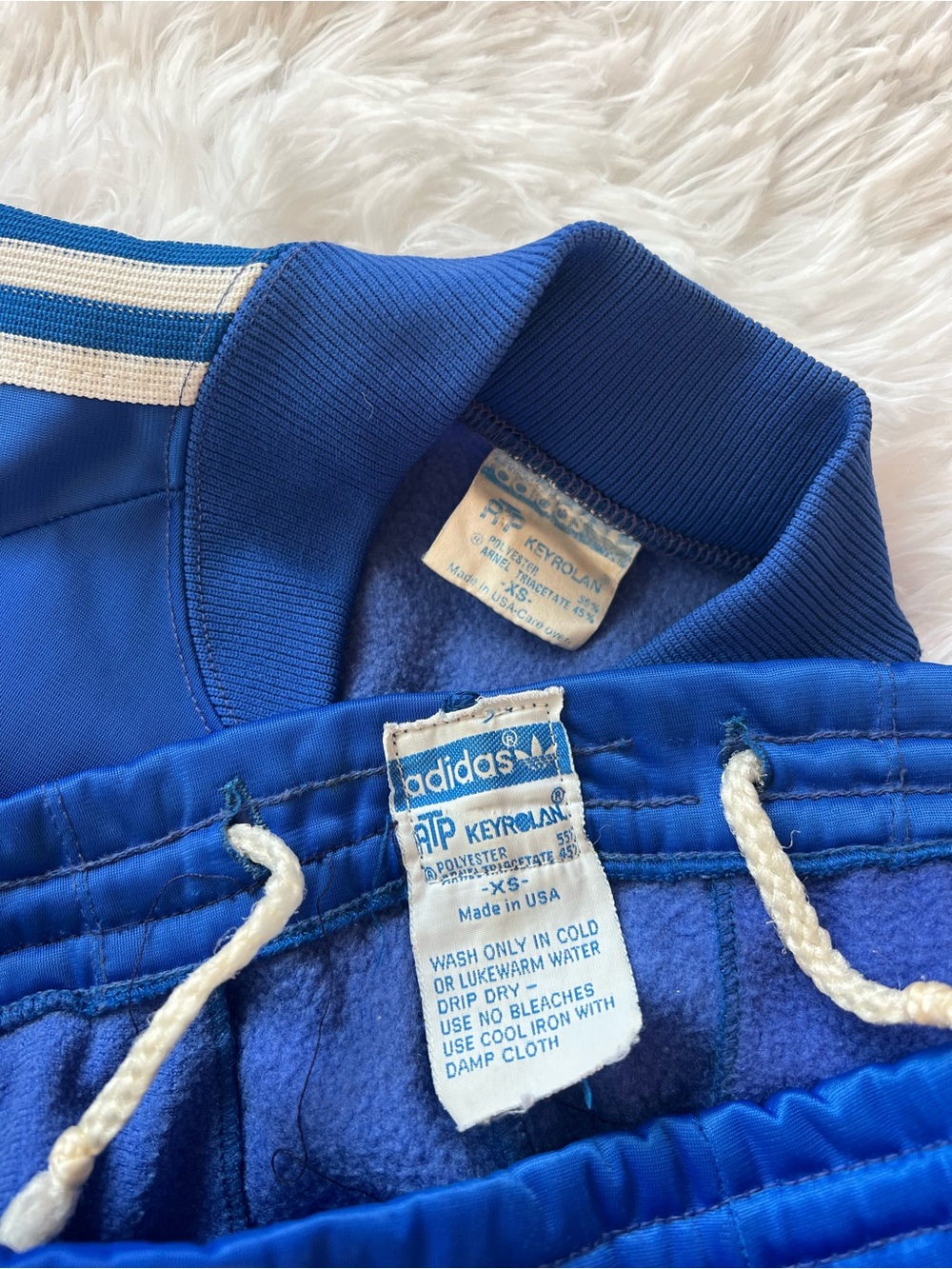 Vintage 80's Adidas Atp Keyrolan Blue/White Tracksuit… - Gem